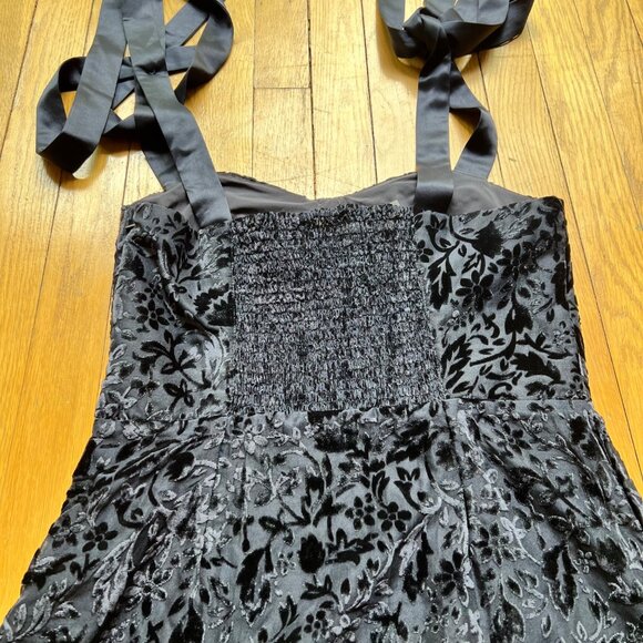 House Of Harlow 1960 Size S NEW Navy Blue Velvet Floral Sleeveless Mini Dress - Picture 14 of 16